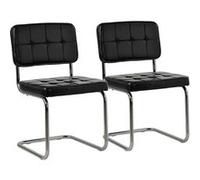 Lot de 2 chaise HAPPY GARDEN H. 86 cm interieur gris en acier Noir G