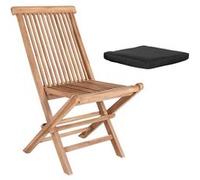 Lot de 2 chaise house nordic H. 89 cm non pliable en teck exterieur marron G