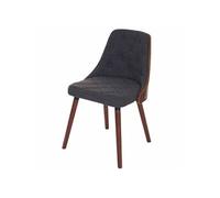 Lot de 2 chaise interieur non pliable en bois H. 82 cm gris