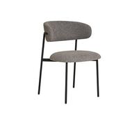 Lot de 2 chaise interieur non pliable en metal H. 80 cm gris