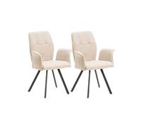 Lot de 2 chaise interieur non pliable en metal H. 89 cm noir