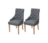 Lot de 2 chaise interieur non pliable en plastique H. 95.5 cm gris