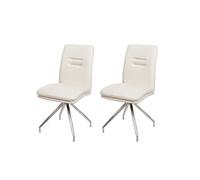 Lot de 2 chaise interieur non pliable H. 90 cm en metal gris