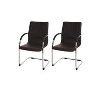 Lot de 2 chaise interieur non pliable H. 93 cm en acier gris