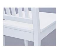 Lot de 2 chaise interlink H. 95 cm non empilable non pliable en bois massif interieur blanc