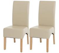 Lot de 2 chaise latina H. 102 cm non pliable en bois interieur beige Beige G
