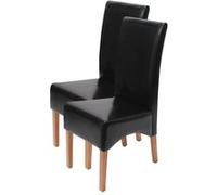 Lot de 2 chaise latina H. 102 cm non pliable en bois interieur noir Noir G