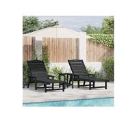 Lot de 2 chaise longue GENERIQUE en plastique H. 98.5 cm L. 65 cm non pliable
