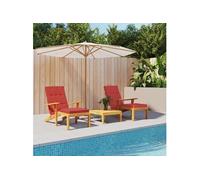 vidaXL Coussins de chaise longue 361990 Tissu Oxford Lot de 2 Rouge