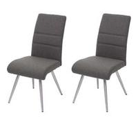 Lot de 2 chaise mendler en acier non pliable H. 97 cm interieur gris Gris G