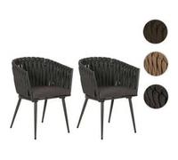 Lot de 2 chaise mendler en aluminium non pliable H. 82 cm exterieur gris gris