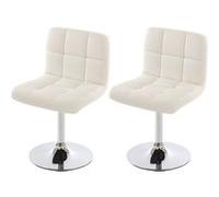 Lot de 2 chaise mendler H. 80 cm non pliable en metal interieur blanc Blanc G