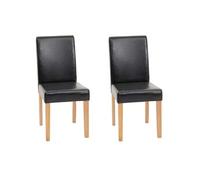 Lot de 2 chaise mendler H. 90 cm en plastique noir interieur