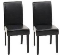 Lot de 2 chaise mendler H. 90 cm non pliable en bois interieur noir Noir G