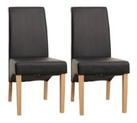 Lot de 2 chaise mendler H. 99 cm en bois noir interieur Noir G