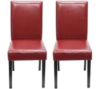 Lot de 2 chaise mendler interieur en bois rouge H. 90 cm Rouge G