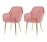 Lot de 2 chaise mendler interieur non pliable en plastique H. 83 cm rose Rose G