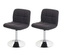 Lot de 2 chaise mendler interieur non pliable H. 78 cm en plastique gris Gris G