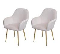 Lot de 2 chaise mendler interieur non pliable H. 83 cm en plastique blanc Blanc G