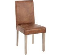 Lot de 2 chaise mendler interieur non pliable H. 90 cm en plastique marron Marron G