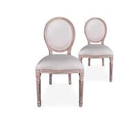 Lot de 2 chaise menzzo interieur non empilable non pliable H. 96 cm en bois beige