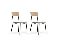 Lot de 2 chaise paris prix interieur non pliable en bois H. 82 cm