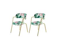 Lot de 2 chaise paris prix interieur non pliable en plastique H. 79 cm vert