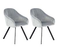 Lot de 2 chaise paris prix interieur non pliable H. 86 cm en bois gris gris G