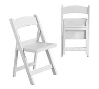 Lot de 2 Chaise Pliante Exterieur Transportable Gain de Place Chaise Pliante Plastique Douche avec Dossier Aucun Assemblage Requis pour Chambre Salon Salle à Manger Bureau(White)