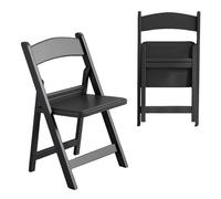 Lot de 2 Chaise Pliante Exterieur Transportable Gain de Place Chaise Pliante Plastique Douche avec Dossier Aucun Assemblage Requis pour Chambre Salon Salle à Manger Bureau(Black)