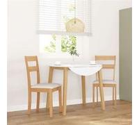 vidaXL Lot de 2 chaises en bois massif non pliables d'intérieur H. 89 cm Naturel
