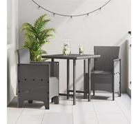 Lot de 2 chaise en plastique non pliable H. 85 cm exterieur gris