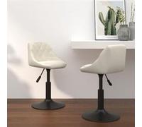 Chaises pivotantes à manger lot de 2 Noir Velours chaise fauteuil vidaXL