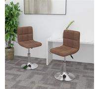 Lot de 2 chaise vidaxl en plastique non pliable interieur H. 71 cm marron marron G