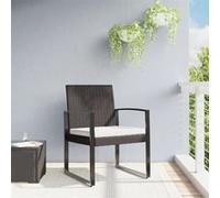 Lot de 2 chaise en rotin empilable non pliable exterieur H. 77.5 cm marron