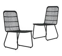 Chaises De Jardin 2 Pcs Résine Tressée Noir Vidaxl Vidaxl Noir