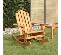 Lot de 2 chaise exterieur non pliable H. 90 cm en acacia marron