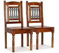 vidaXL 2x Chaise à Manger Chaise à Dîner Chaise de Repas Meuble de Cuisine Siège de Cuisine Maison Bois avec Finition 245644