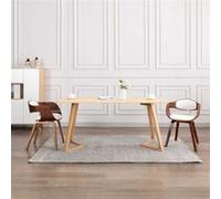 Vidaxl Chaises De Salle À Manger 2 Pcs Bois Courbé Et Similicuir Blanc