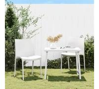 Vidaxl Chaises De Jardin Lot De 2 Blanc 50x46x80 Cm Polypropylène