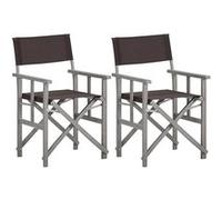 Lot de 2 chaise vidaxl H. 88 cm pliable en acacia exterieur gris gris G