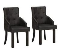 4x Chaises de Salle à Manger Marron Cuir de Chèvre Véritable Cuisine vidaXL