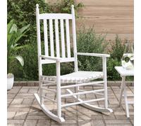 Lot de 2 Chaises à Bascule Sièges Incurvés, Berçantes avec Dossier, Sièges de Patio Balcon Terrasse Extérieur, Blanc 3281588