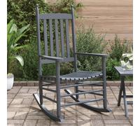 Lot de 2 Chaises à Bascule Sièges Incurvés Berçantes Blanc Sapin Massif vidaXL