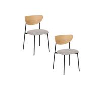 Lot de 2 Chaises ""Jaisa"" gris - Atmosphera Créateur d'intérieur