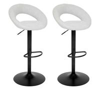 Lot de 2 Chaises de Bar Ajustable "Sasha" 96cm Gris