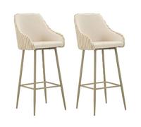 Lot de 2 Tabourets de Bar "Alaska" 111cm Crème