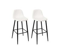 Lot De 2 Chaises De Bar - Home Deco Factory - Scott - Côtele - Beige