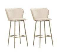 Lot de 2 Tabourets de Bar "Alaska" 106cm Crème