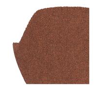 Lot de 2 chaises de bar effet laine bouclette rouge brique 63-83 cm - adam